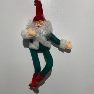Multicolor Christmas Santa Elf Knee Hugger Ornament OS